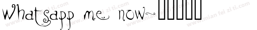 Whatsapp me now字体转换